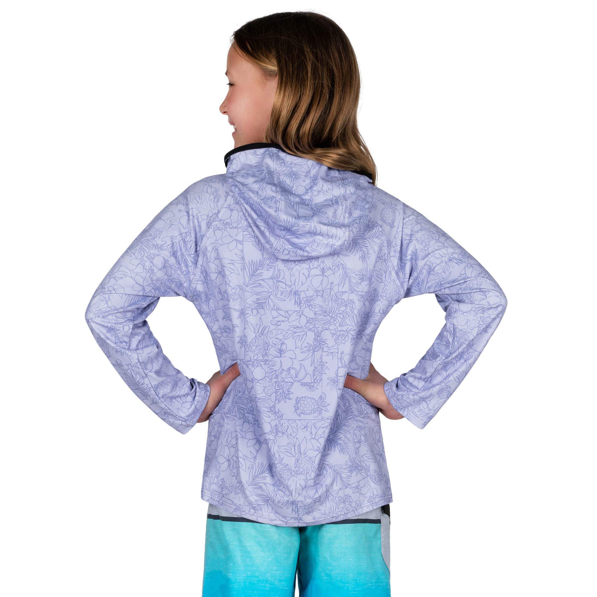 BLACKSTRAP Kids Hooded Brackish Crew UV Sun Shirt - Image 6