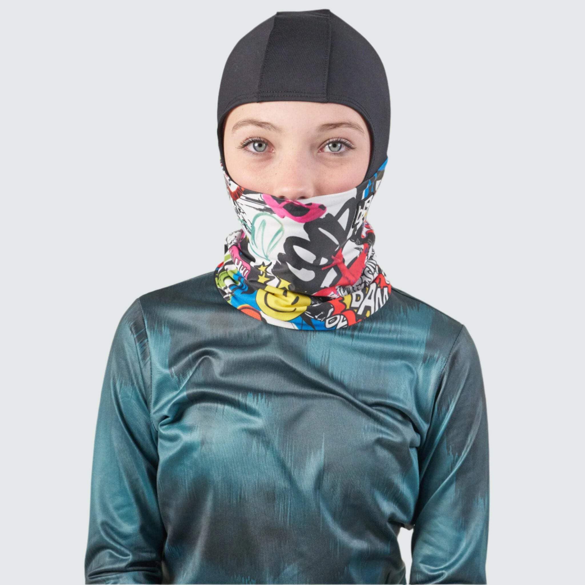 BLACKSTRAP Kids' Treble Hood Balaclava Ski Mask, Helmet Compatible, Keeps Kids Comfortable and Warm, [Kaaapow] - Image 8
