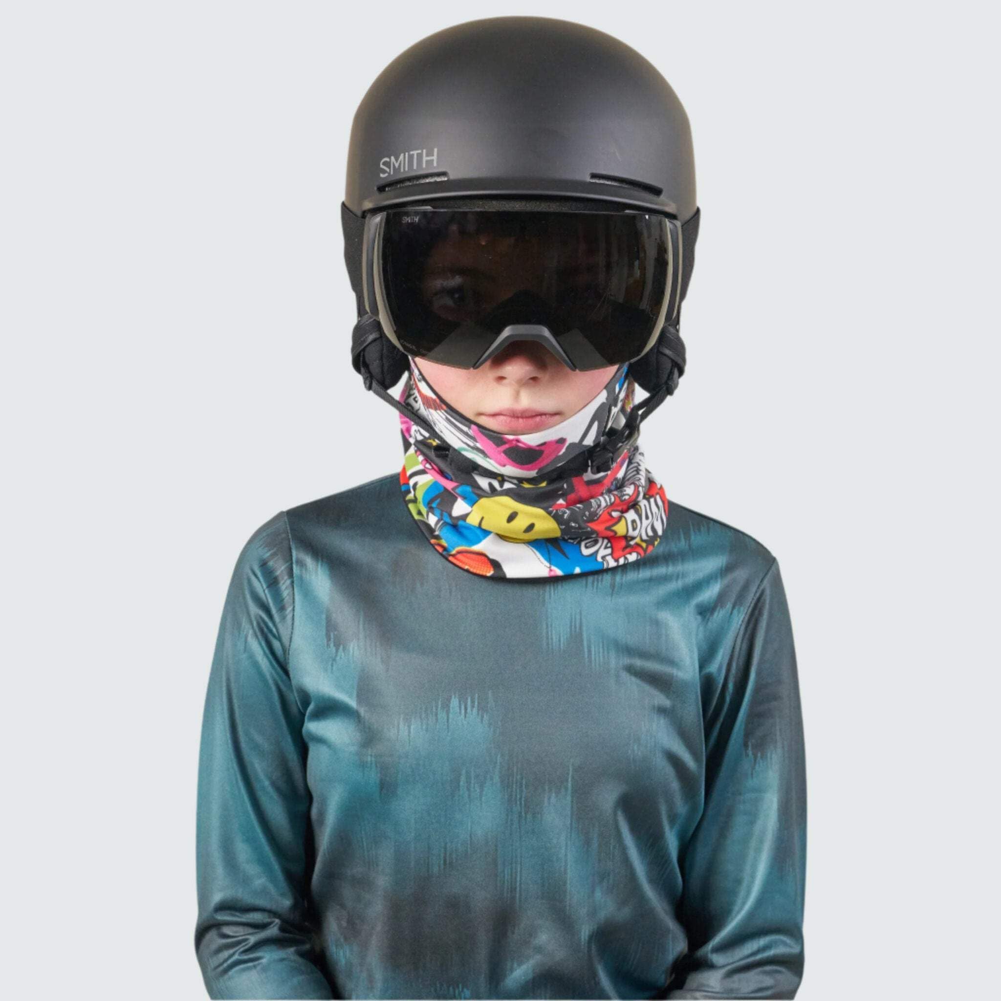 BLACKSTRAP Kids' Treble Hood Balaclava Ski Mask, Helmet Compatible, Keeps Kids Comfortable and Warm, [Kaaapow] - Image 9
